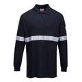 FR03 - FLAME RESISTANT ANTI-STATIC LONG SLEEVE POLO SHIRT WITH REFLECTIVE TAPE - VoltPPE