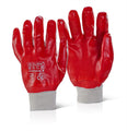 PVC F/COATED K/WRIST RED SZ 9 - VoltPPE